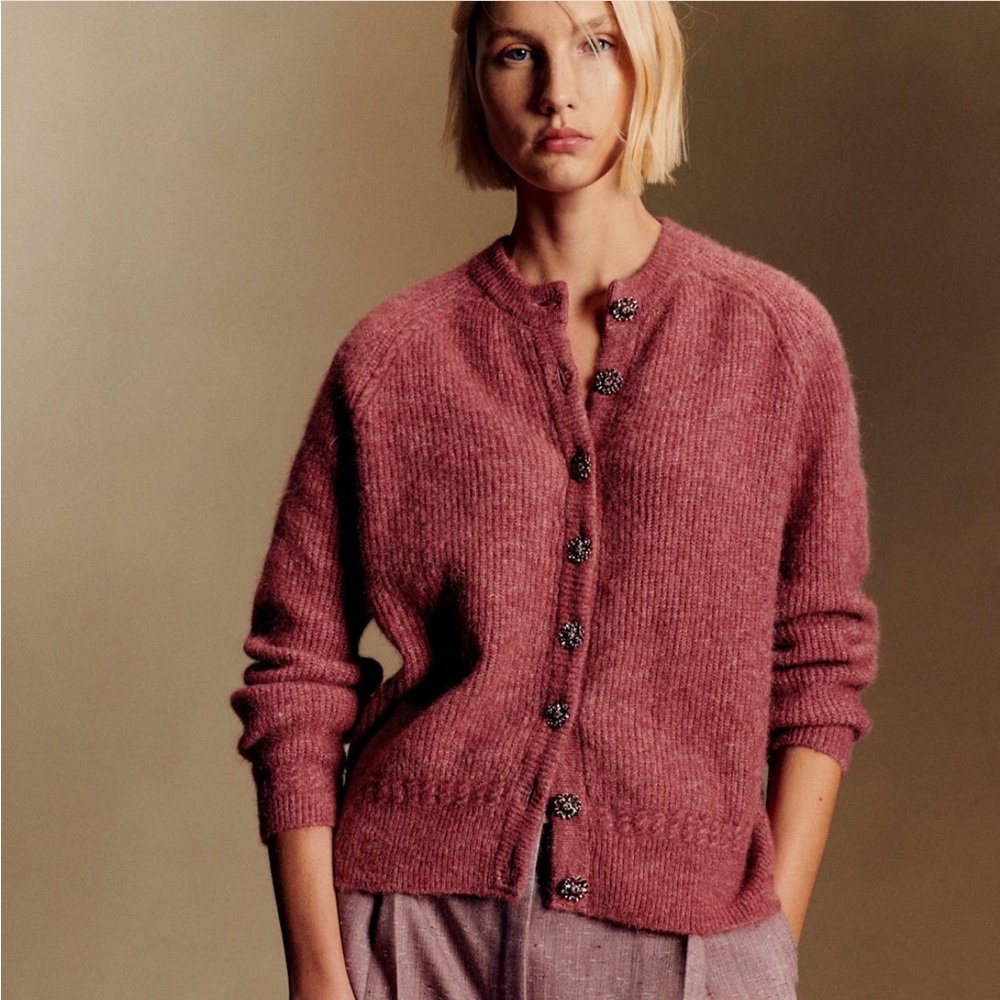 Sezane Othello Cardigan in Rosewood - Medium NWOT